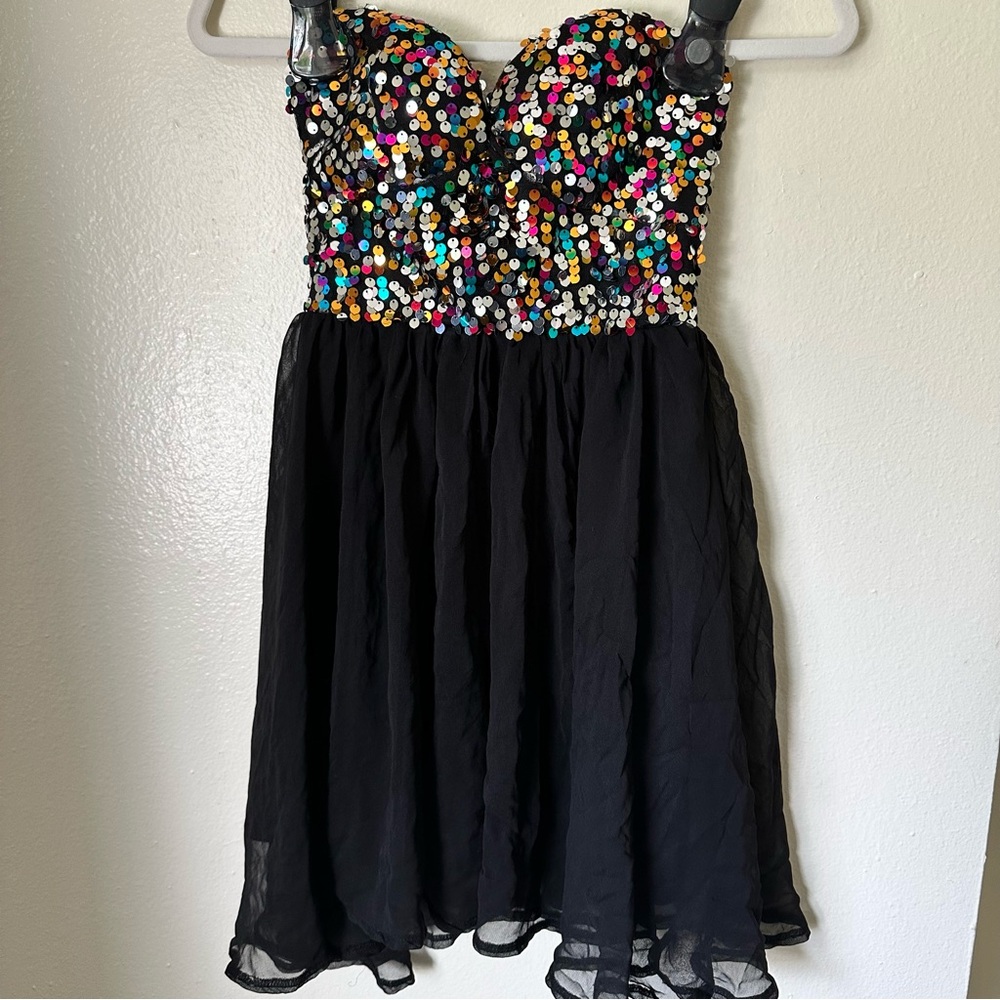 Xenia Boutique Black Textured Dress